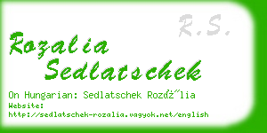 rozalia sedlatschek business card